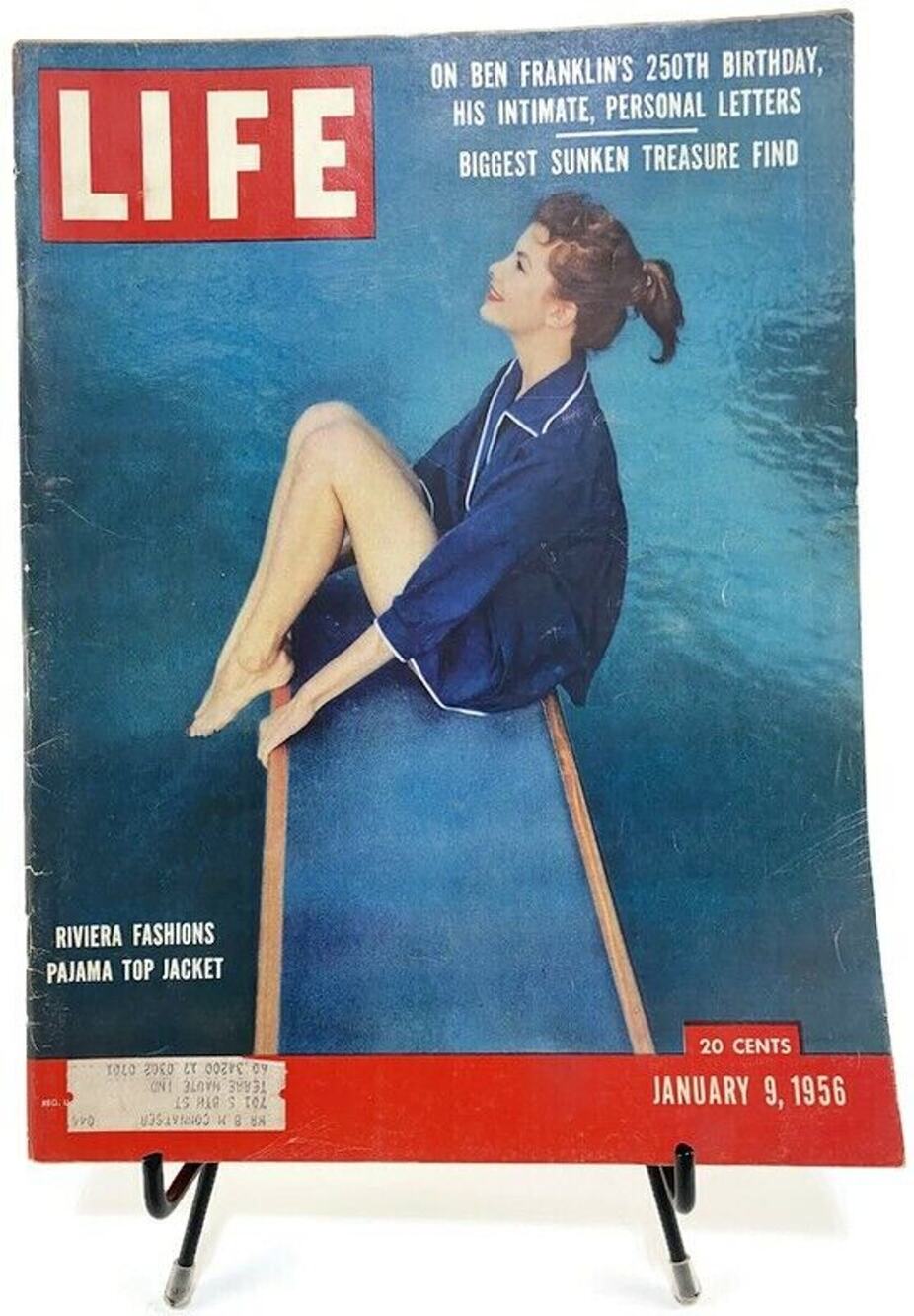 LIFE Magazine January 9 1956 Riviera Fashions Ben Franklin Letters